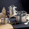 GRYT- OCH KASTRULLSET SILVER LINE - klar/stålfärgad, Klassisk, metall/glas - Gourmesto