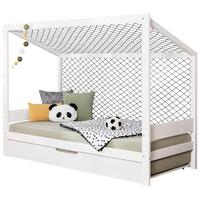 Postelja Soccer, 90x200cm, 2x Letveno Dno, 1x Vzmetnica - bela, Moderno, tekstil/les (90/200cm) - MID.YOU