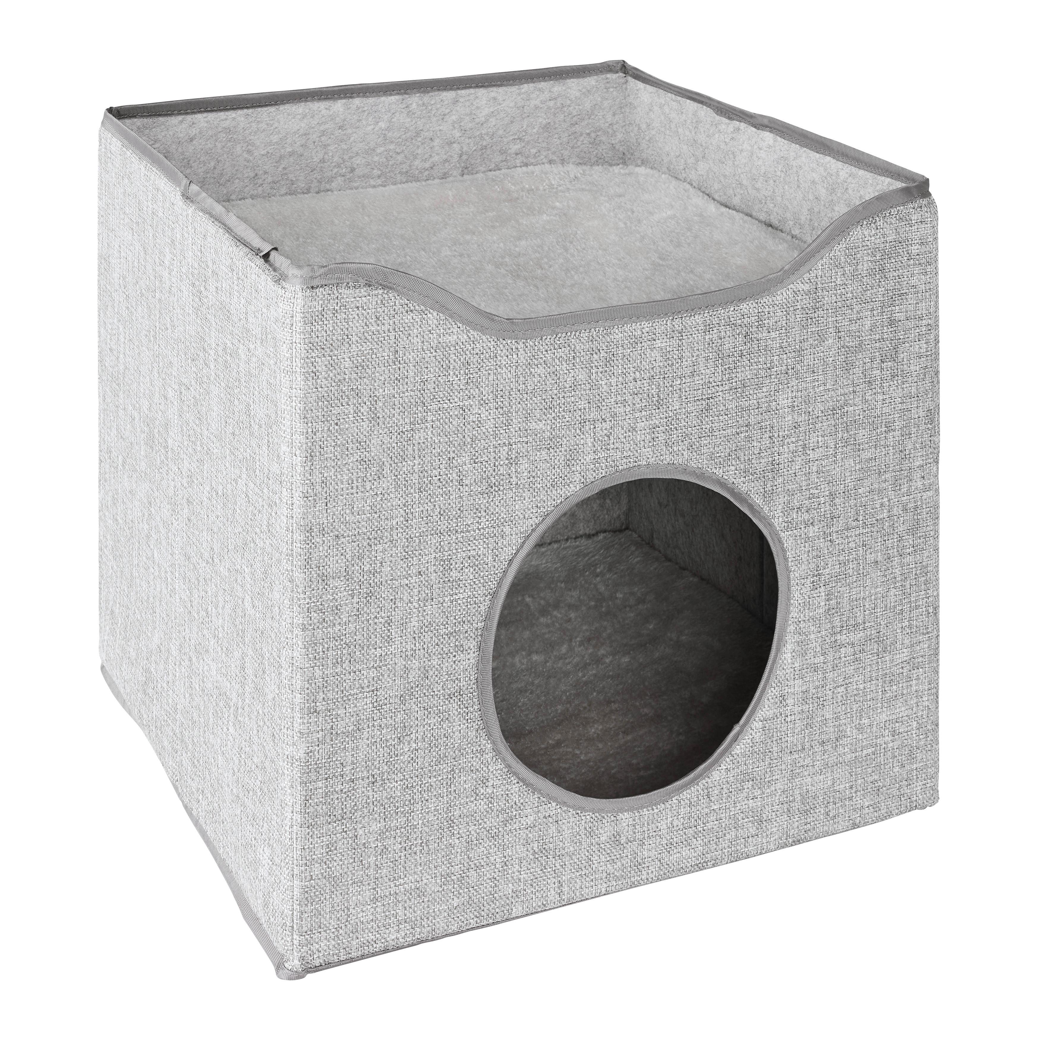 Katzensofa Meow Grau - Grau, KONVENTIONELL, Holzwerkstoff/Kunststoff (40/40/37cm) - Mömax