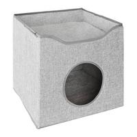 Katzensofa Meow Grau - Grau, KONVENTIONELL, Holzwerkstoff/Kunststoff (40/40/37cm) - Mömax
