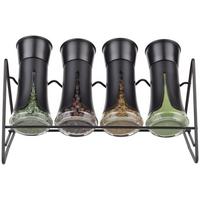 Gewürzregal Aurelius in Schwarz - Schwarz, Modern, Glas/Kunststoff - Premium Living