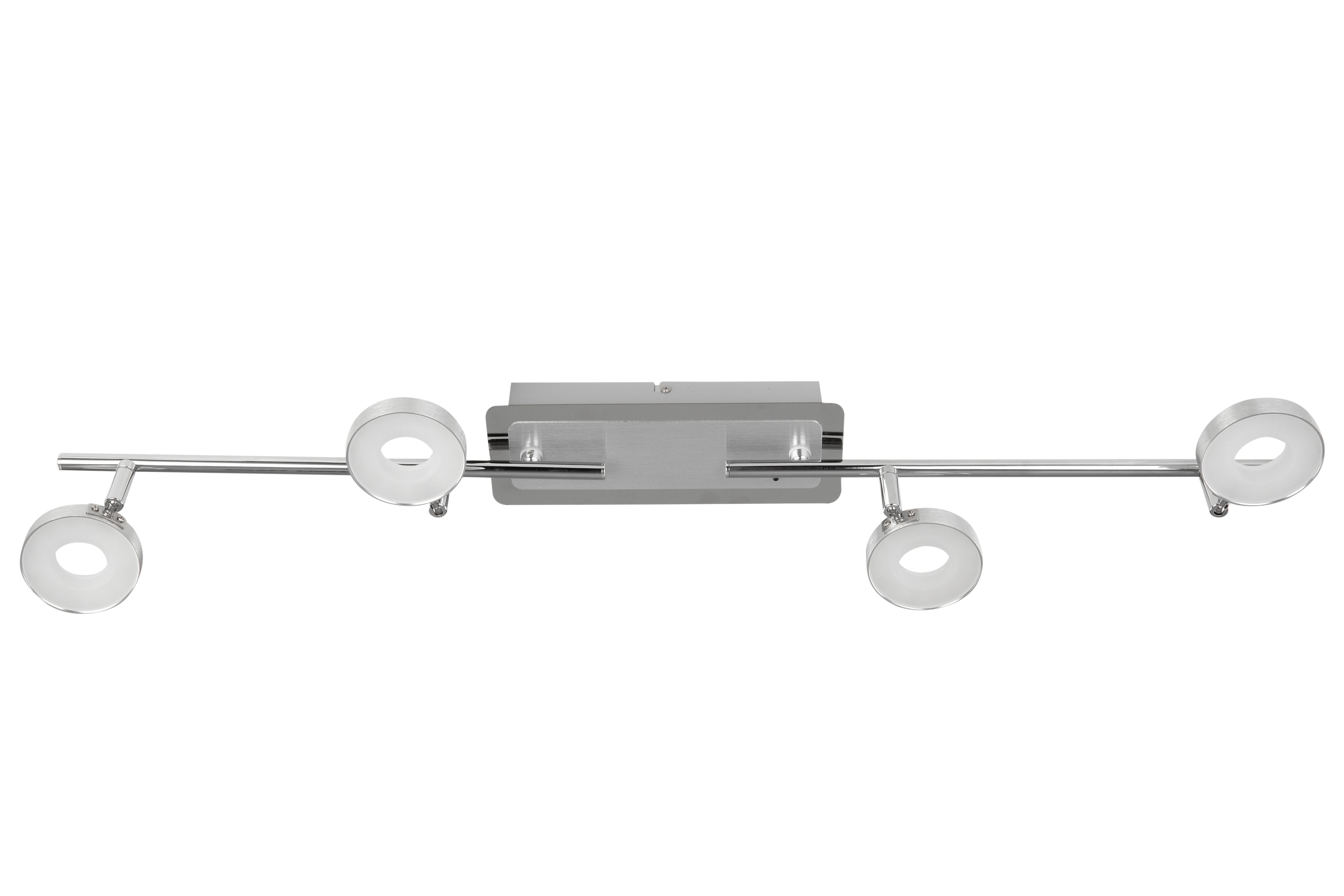 LAMPA REFLEKTOROWA LED INELE *SBN*SH* - kolor aluminiowy/kolor chromowy, Design, metal (84,5/9/18,8cm) - Novel