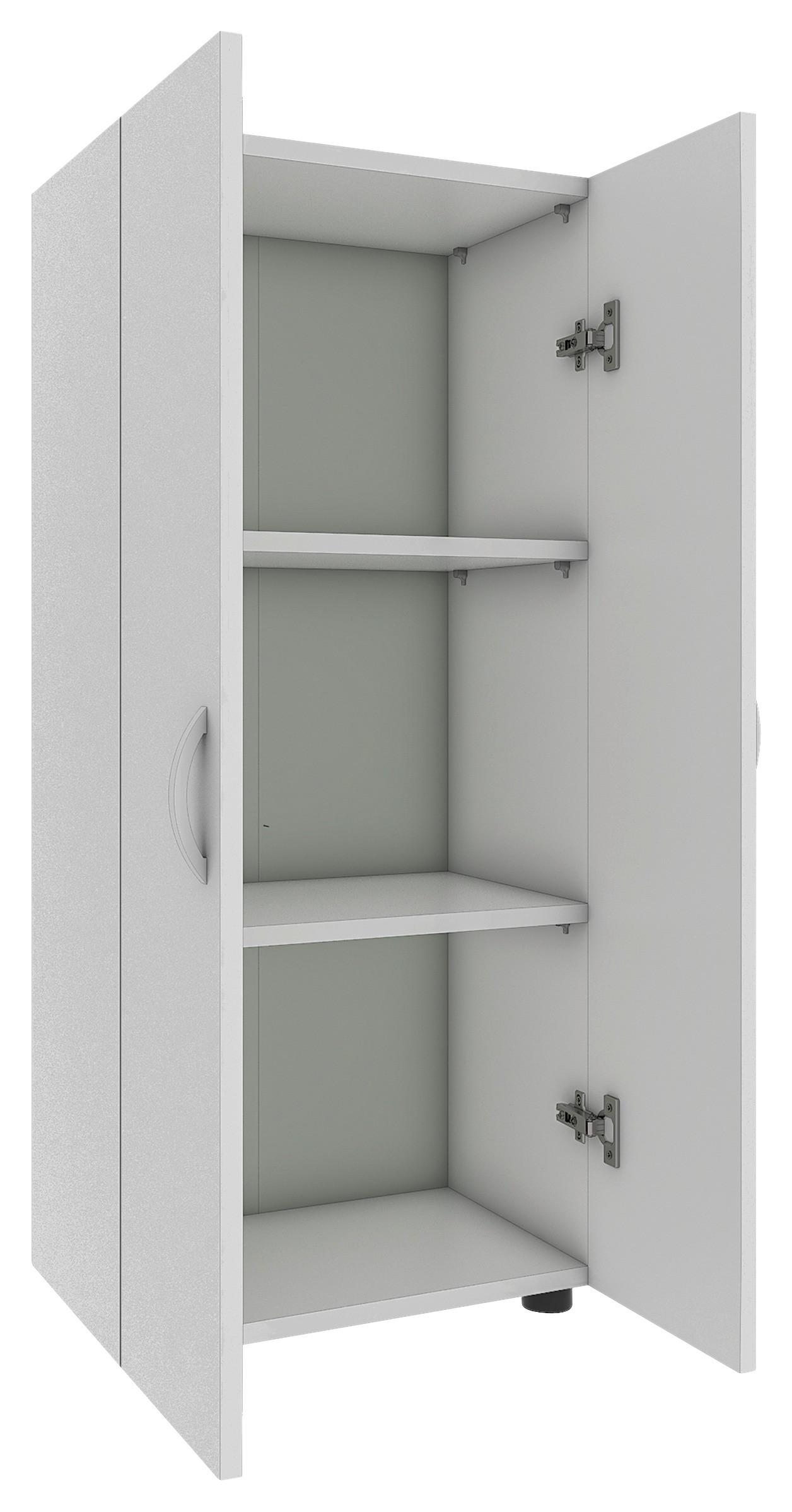 Pisarniška Omara Ulas 3, Bela - bela, Moderno, leseni material (49/108/34cm) - MID.YOU
