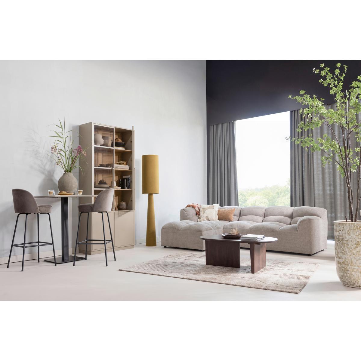 Regal Casa Schlammfarben - Schlammfarben, Design, Glas/Holz (101/236/40cm) - Livetastic