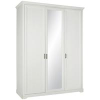 Drehtürenschrank Marilou -Exklusiv- - Weiss/Nickelfarben, Romantik / Landhaus, Holzwerkstoff/Metall (160/220/64cm) - Zandiara