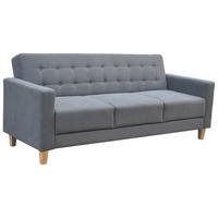 Zofa Levi, Siva, Ležišče - siva/naravne barve, Moderno, tekstil/les (208/85/88cm)