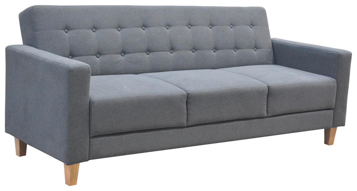 Zofa Levi, Siva, Ležišče - siva/naravne barve, Moderno, tekstil/les (208/85/88cm)