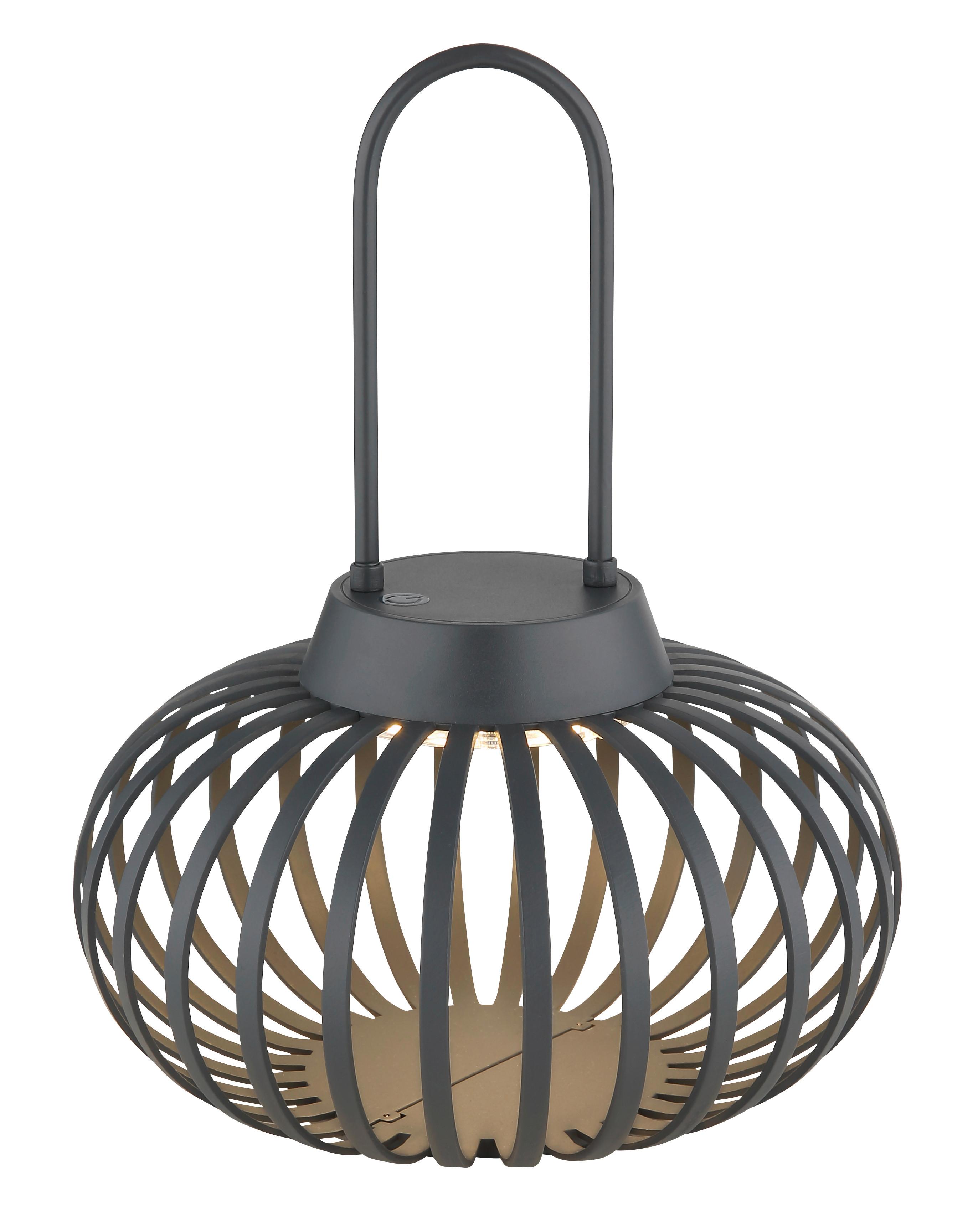 Akku-Tischleuchte Allegra Anthrazit/Weiß max. 1 Watt - Anthrazit, MODERN, Kunststoff/Metall (20,5/25,5cm) - Globo