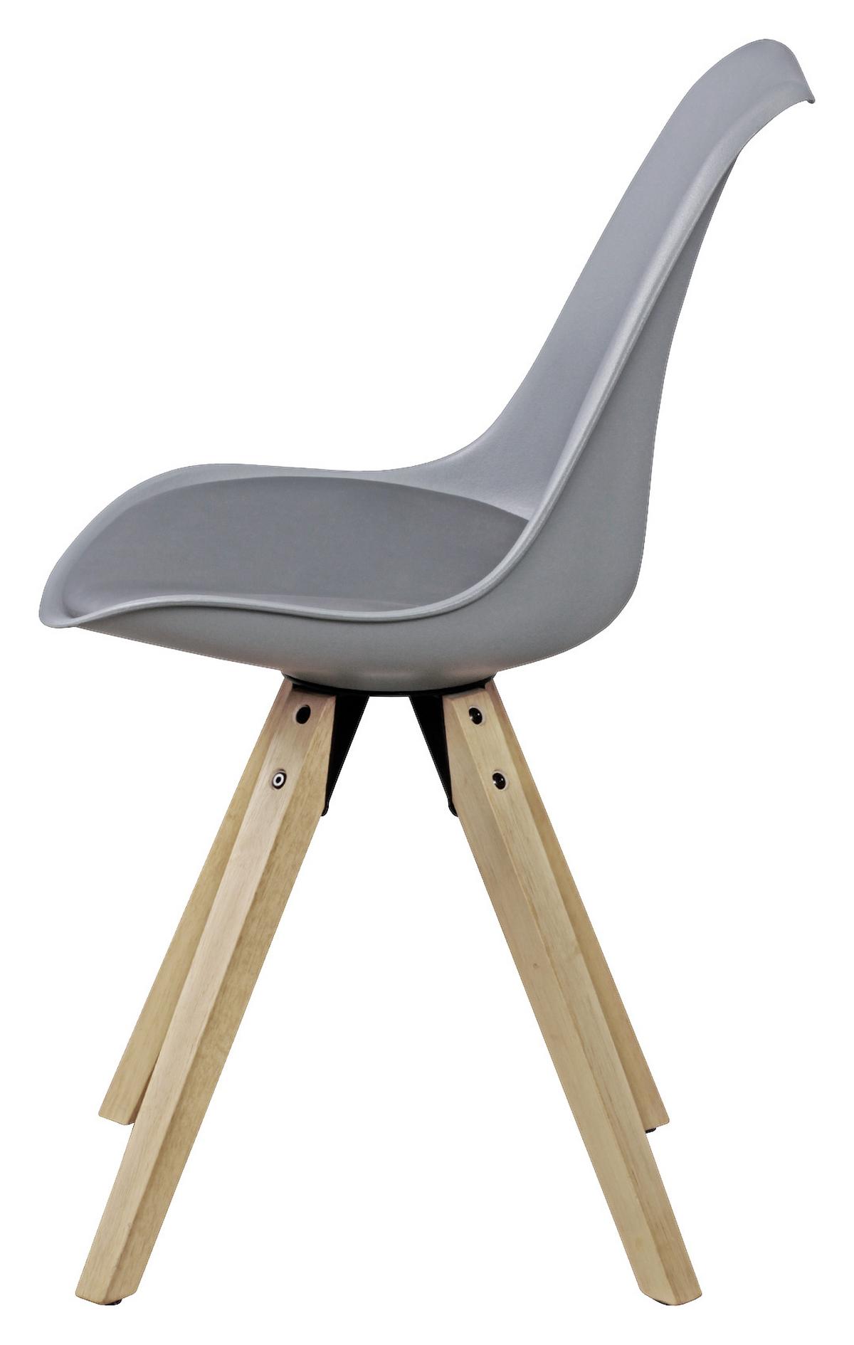 Set Stolov Lima - siva/barve hrasta, Design, umetna masa/tekstil (48/89/48cm) - MID.YOU