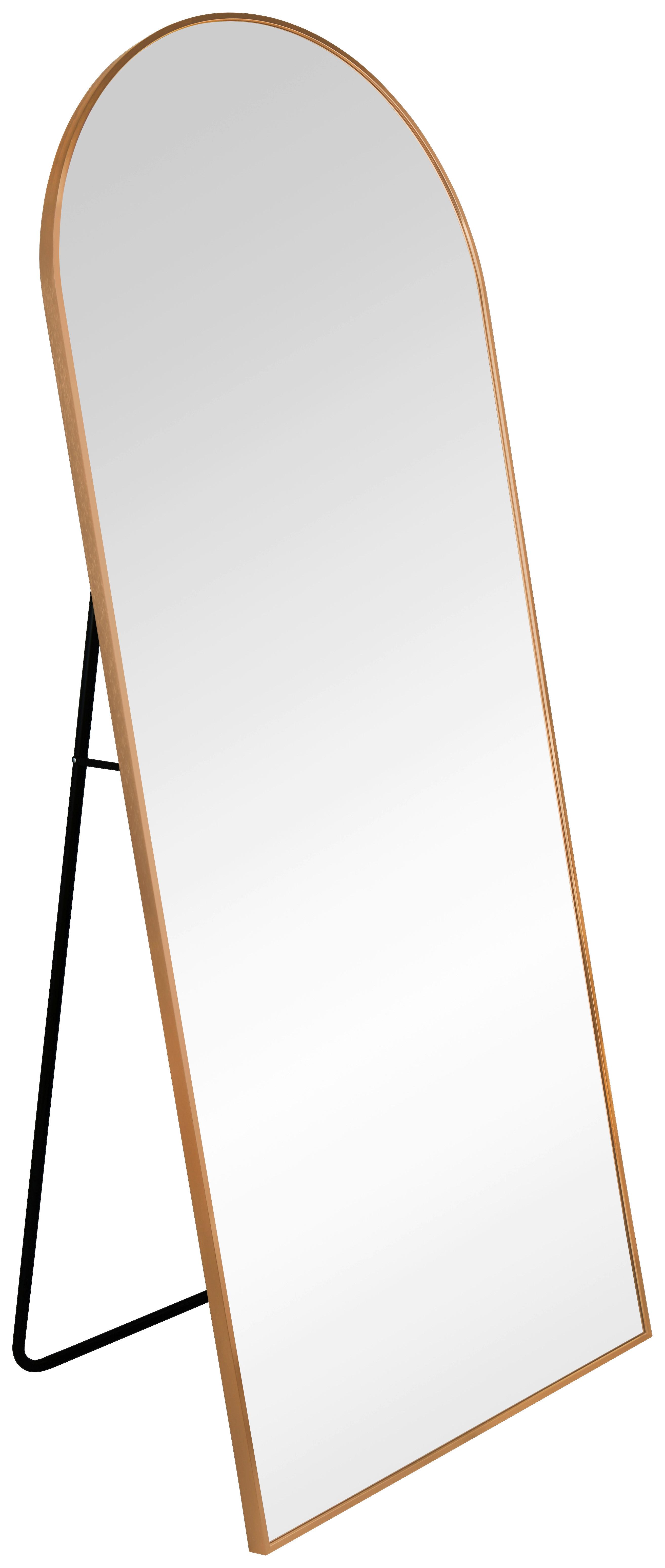 Standspiegel Britt Goldfarben ca. 70x170cm - Goldfarben, Design, Glas/Metall (70/170cm) - Mömax