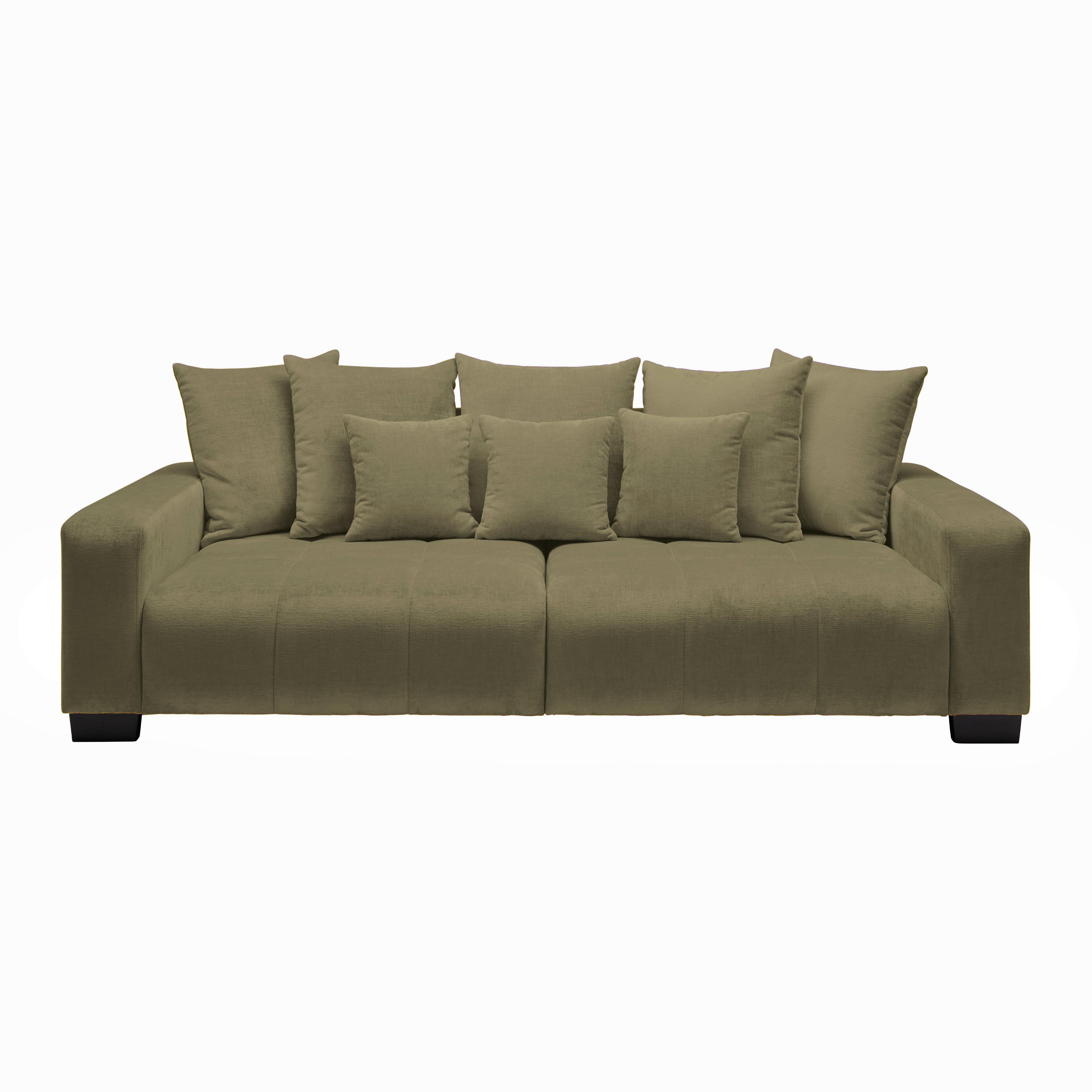Bigsofa Olivgrün - Schwarz/Olivgrün, Modern, Holz (246/93/124cm) - Based