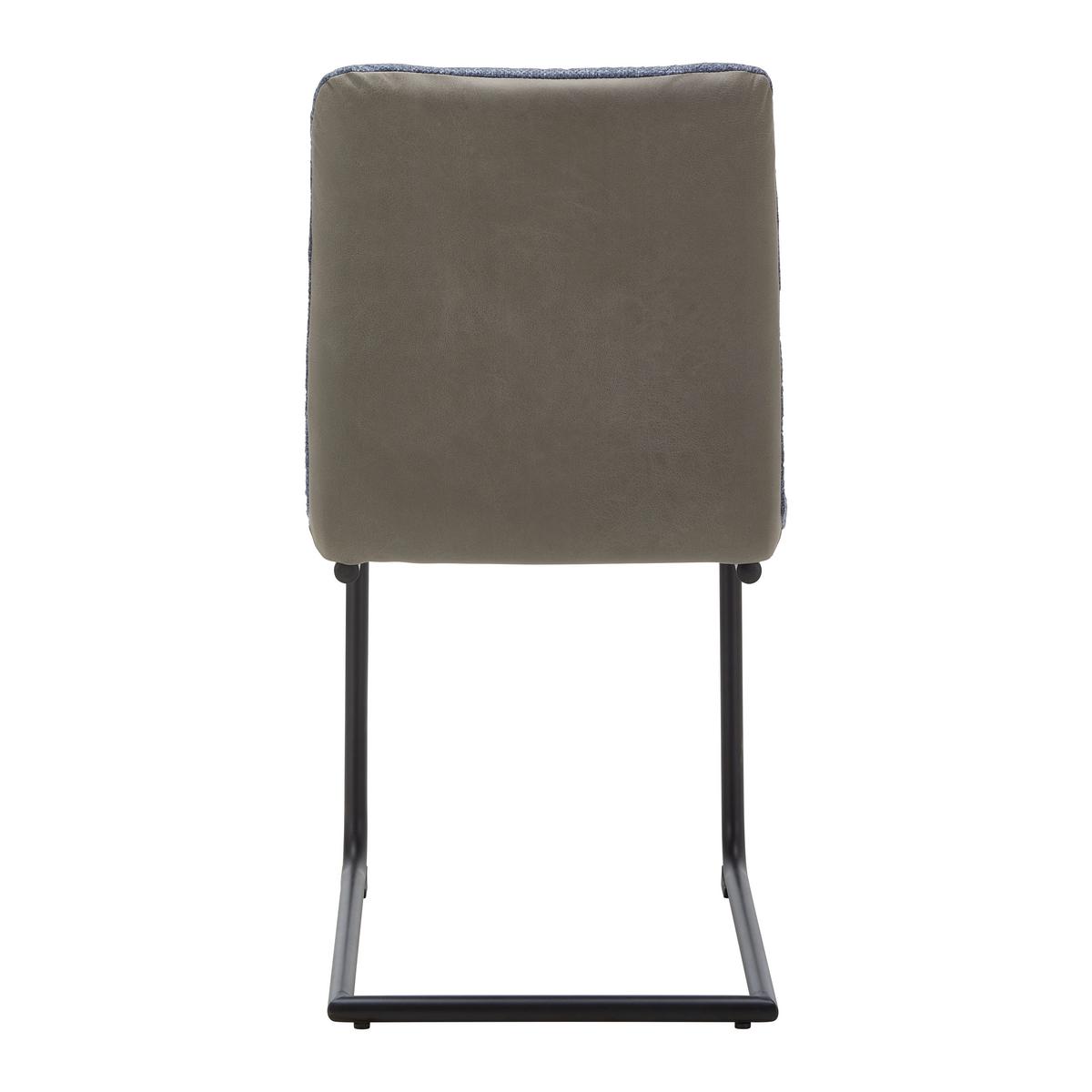 KRZESŁO NA PŁOZIE SARAH - niebieski/czarny, Modern, metal/drewno (49/88/59cm) - Bessagi Home