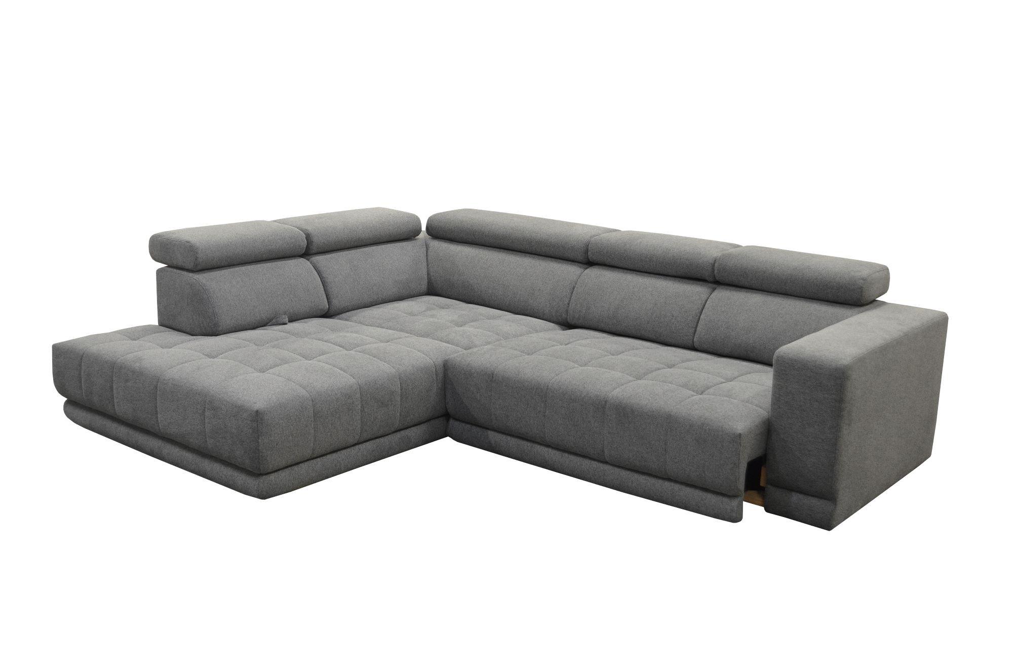 Kutna Garnitura Portland - siva/crna, Konvencionalno, tekstil/plastika (230cm) - Mömax