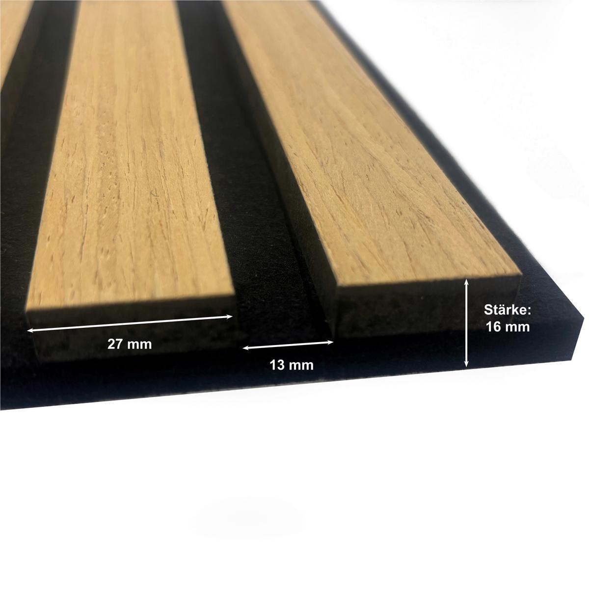 PANEL AKUSTYCZNY EICHE NATUR - kolor dębowy/dąb bianco, Konventionell, materiał drewnopochodny/tworzywo sztuczne (56/120cm) - Novel