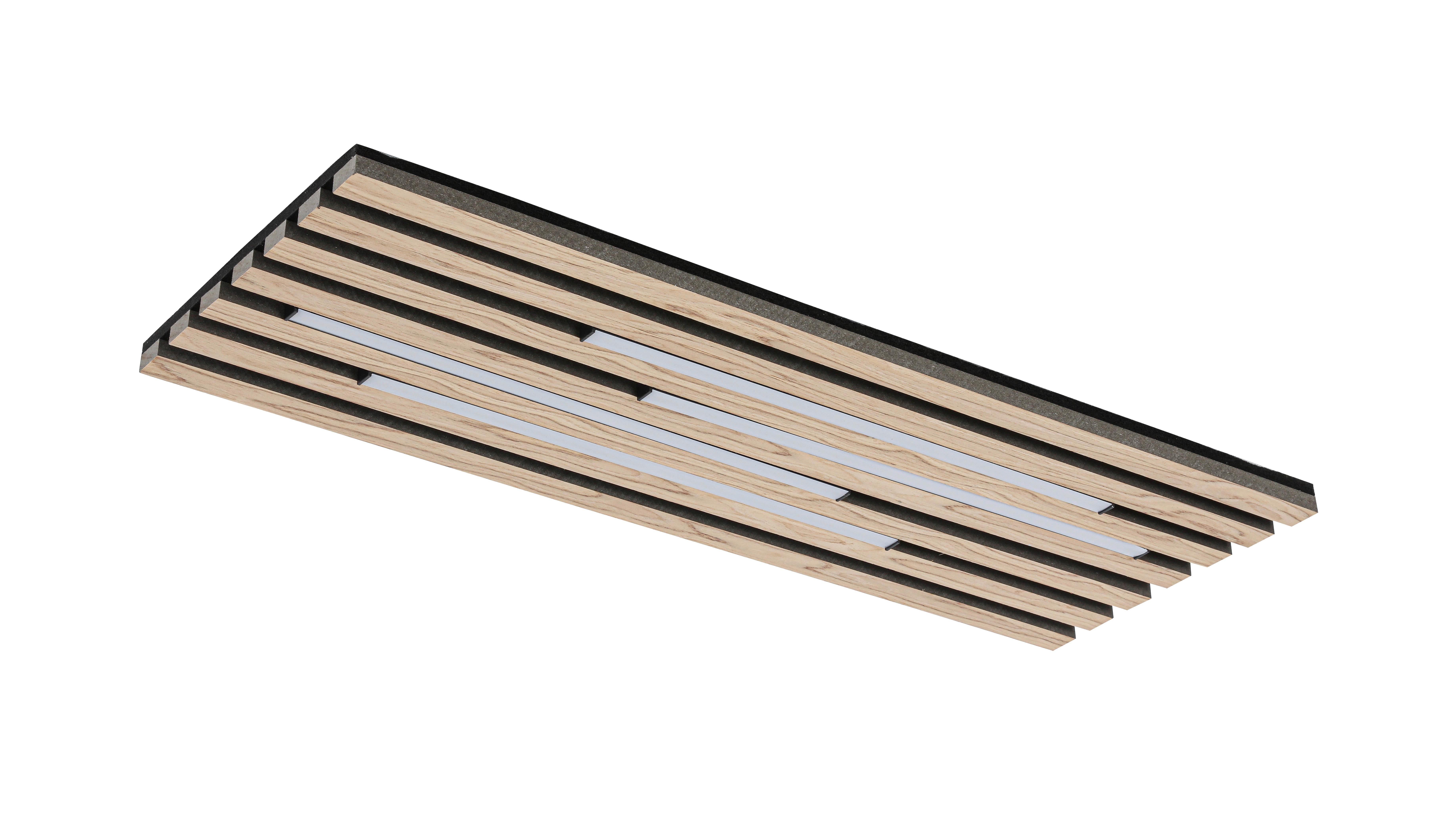 LED-TAKLAMPA PANI - svart/ekfärgad, Modern, metall/trämaterial (72/26,5/5,5cm) - Mömax