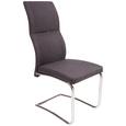 Szánkótalpas Szék Wendy - Króm/Antracit, modern, Fém/Textil (43,5/102/62cm)