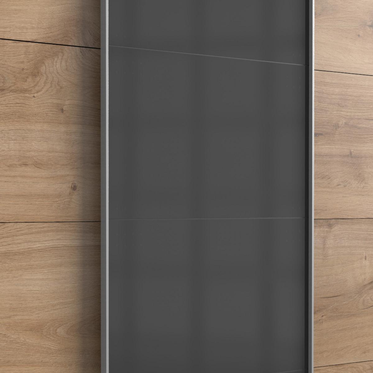 Schwebetürenschrank Saigon ca. 270x210 cm Graphit/Eiche - Eichefarben/Graphitfarben, Basics, Glas/Holzwerkstoff (270/208/64cm) - MID.YOU