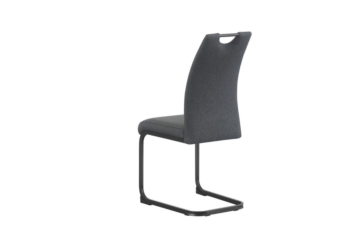 SCHWINGSTUHL-SET HANNA - Anthrazit/Schwarz, Modern, Textil/Metall (43/98/59cm) - MID.YOU