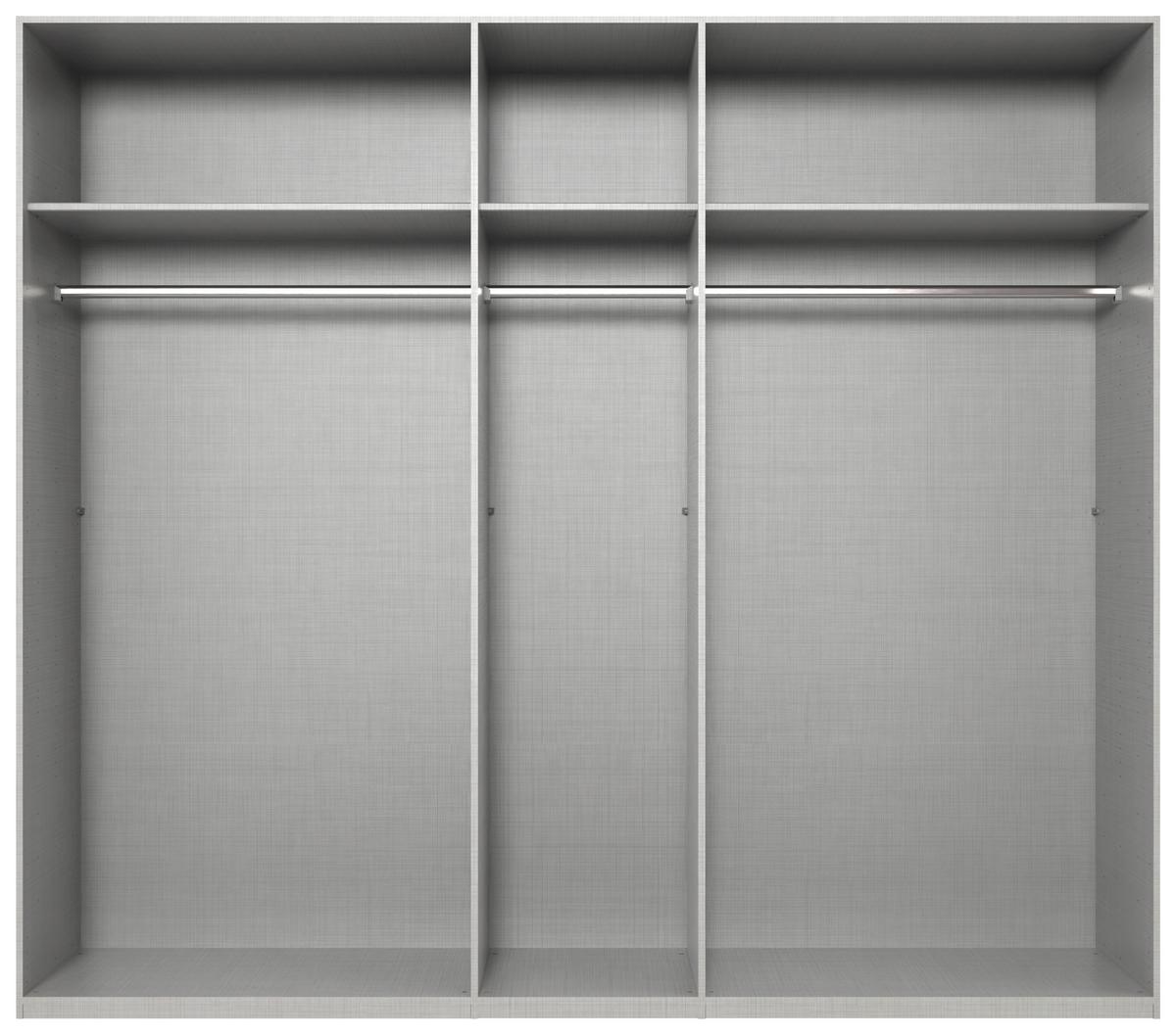 Ormar S Klasičnim Vratima Kopenhagen - boje grafita/srebrne boje, Basics, drvni materijal (225/208/58cm) - Modern Living