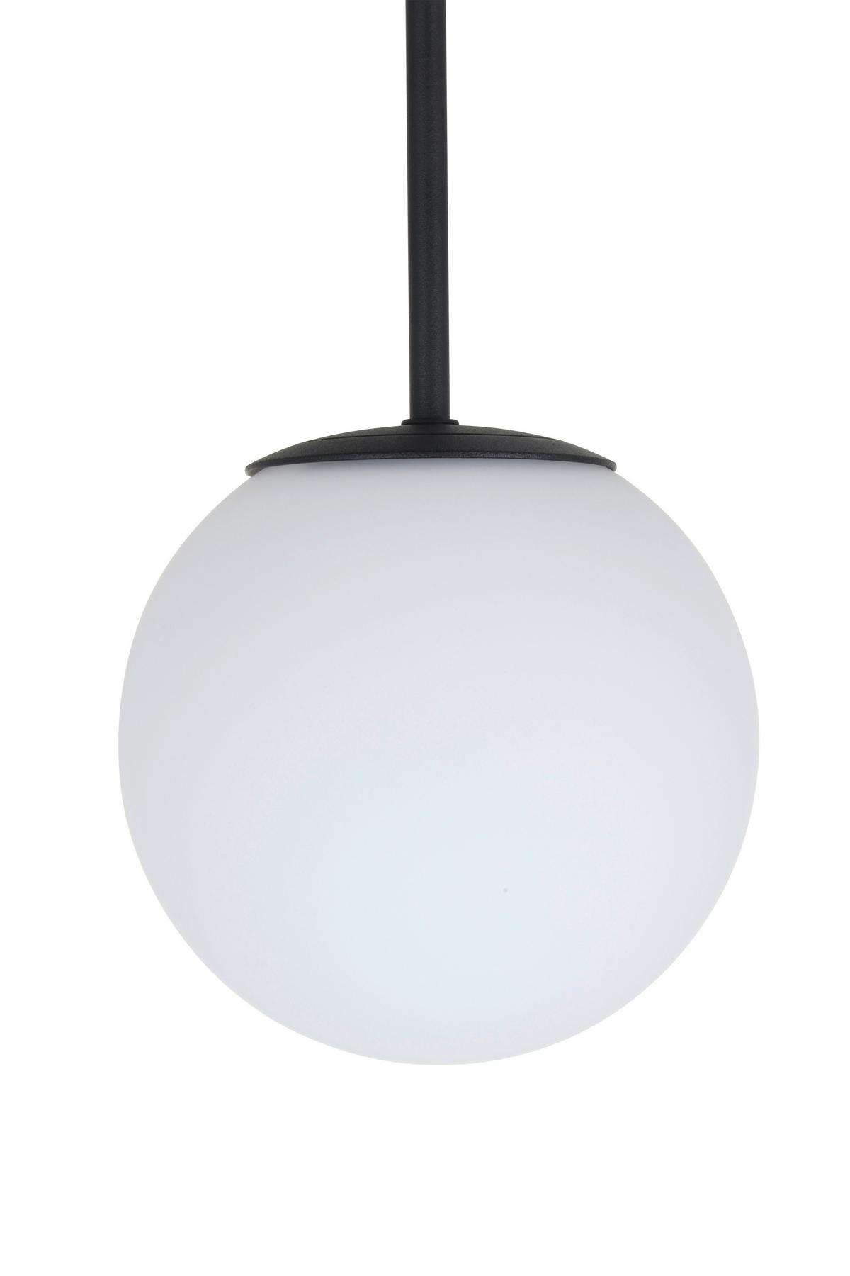 Deckenleuchte Whit Schwarz/Weiß max. 25 Watt - Schwarz/Weiß, MODERN, Glas/Metall (42/59.5cm)