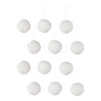 Dekohänger Schneeball Weiß - Weiß, KONVENTIONELL, Kunststoff (4/4/4cm) - Modern Living