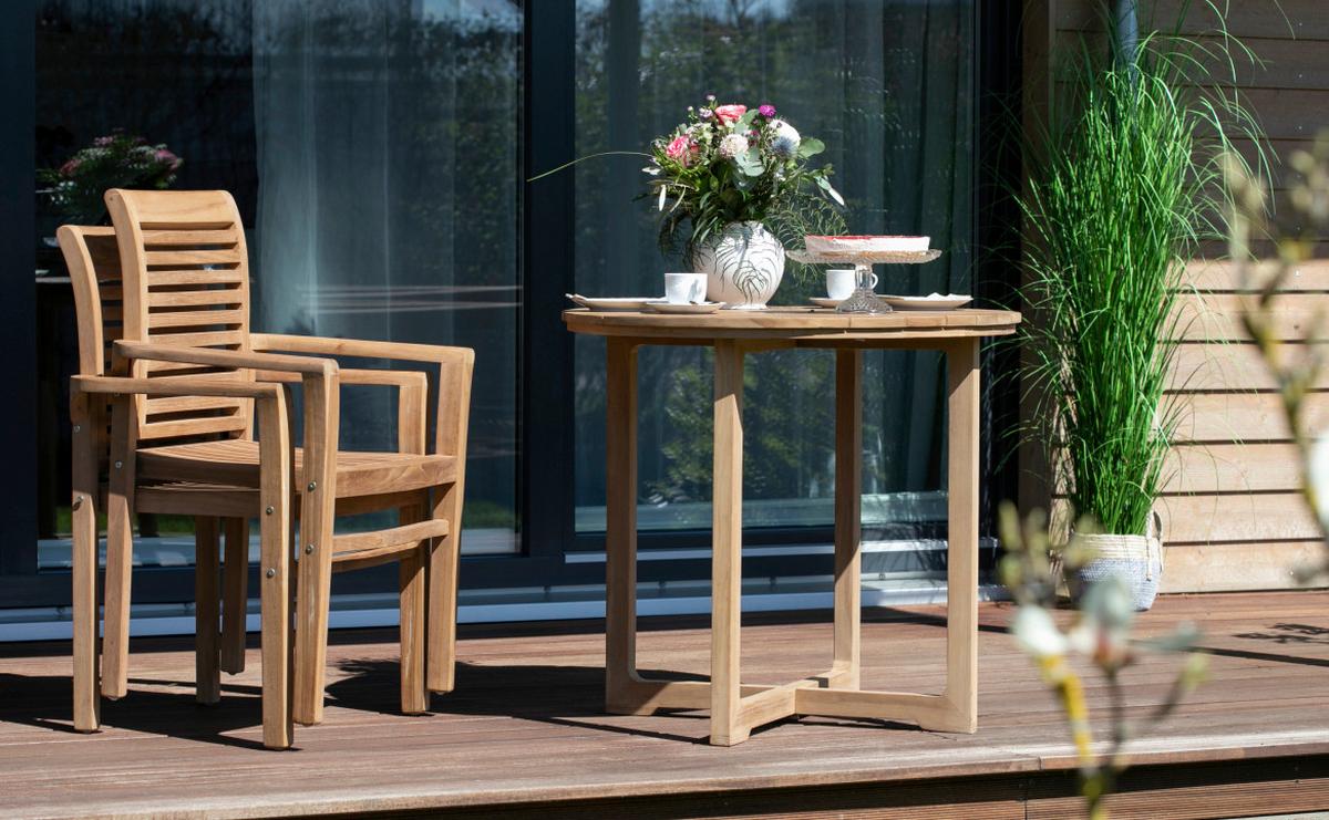 Gartensessel Woodie Teak - Basics, Holz (63/92/52cm) - Gardenson