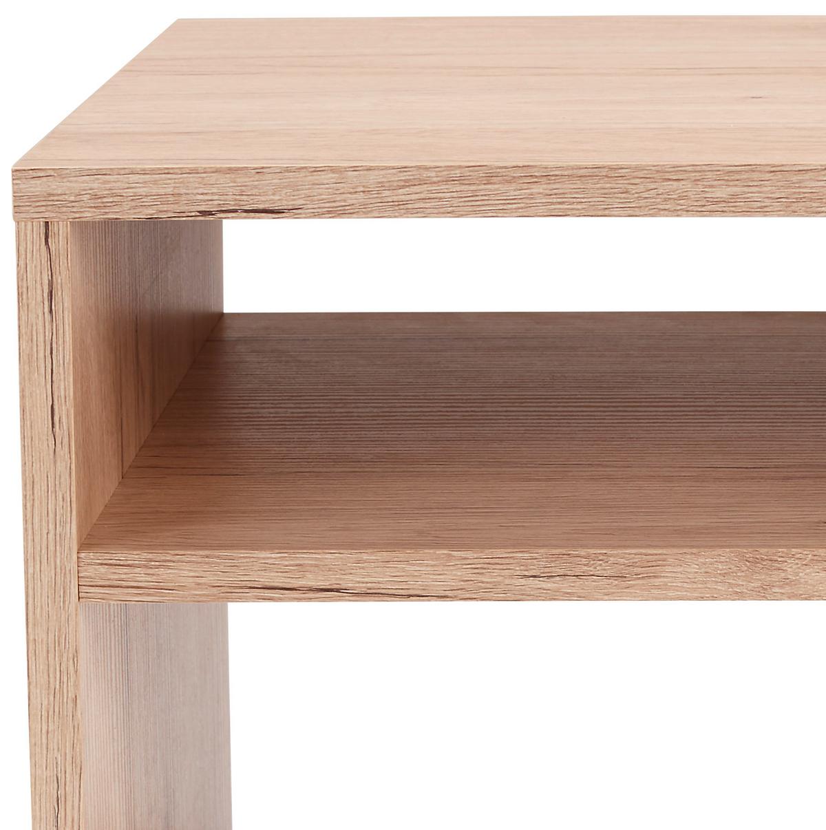 Masă auxiliară Luca - culoare lemn stejar, Modern, material pe bază de lemn (40/40/37cm) - Based