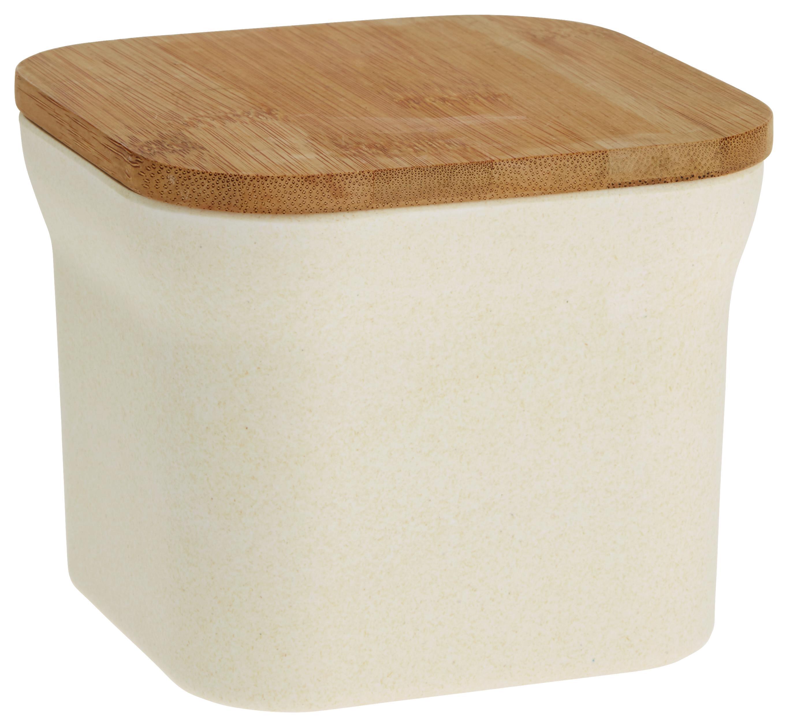Aufbewahrungsbox Solveig in Weiß ca. 200ml - Naturfarben/Weiß, MODERN, Naturmaterialien/Holz (11,6/11,6/9,6cm) - Premium Living