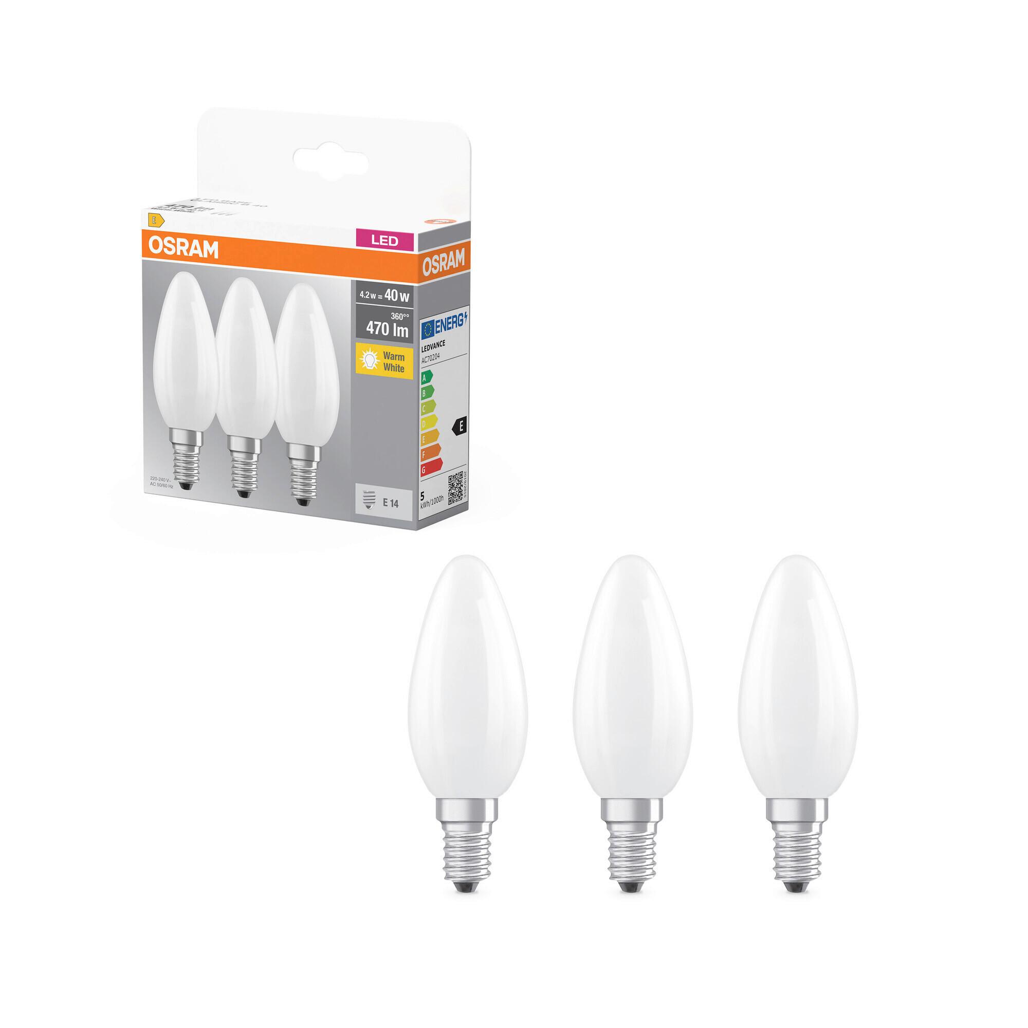 ŻARÓWKA LED BASECLB40 4W-827 GLFR - biały, Basics, szkło (3,5/10cm) - Osram