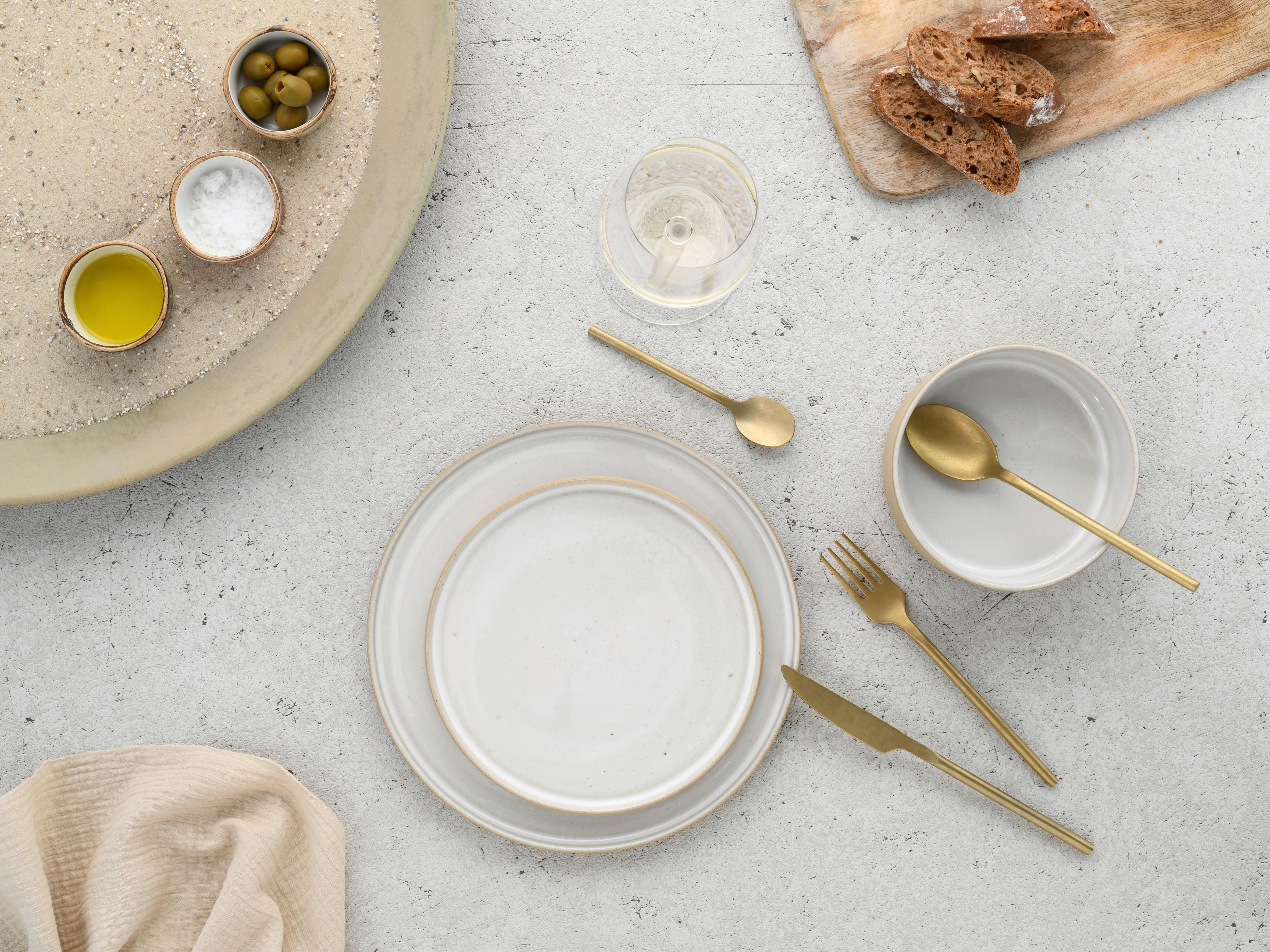 Set Skodelic Za Kosmiče Futuro White Sand, 4-Delni - bela/bež, Basics, keramika (14cm) - Creatable