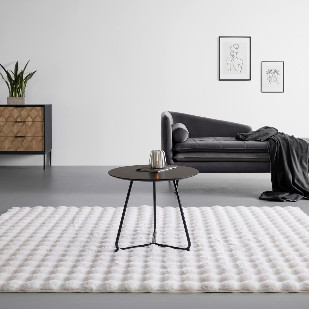 Dohányzóasztal Kerek Mica - fekete, Modern, faalapú anyag/fém (55/46cm) - Mömax