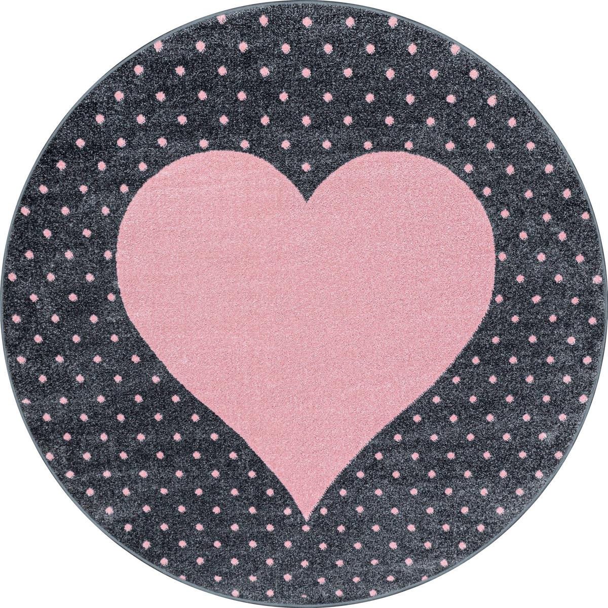 Otroška Preproga Bambi, Roza, Siva, Ø 160cm - pink, Trend, tekstil (160cm) - Ben'n'jen