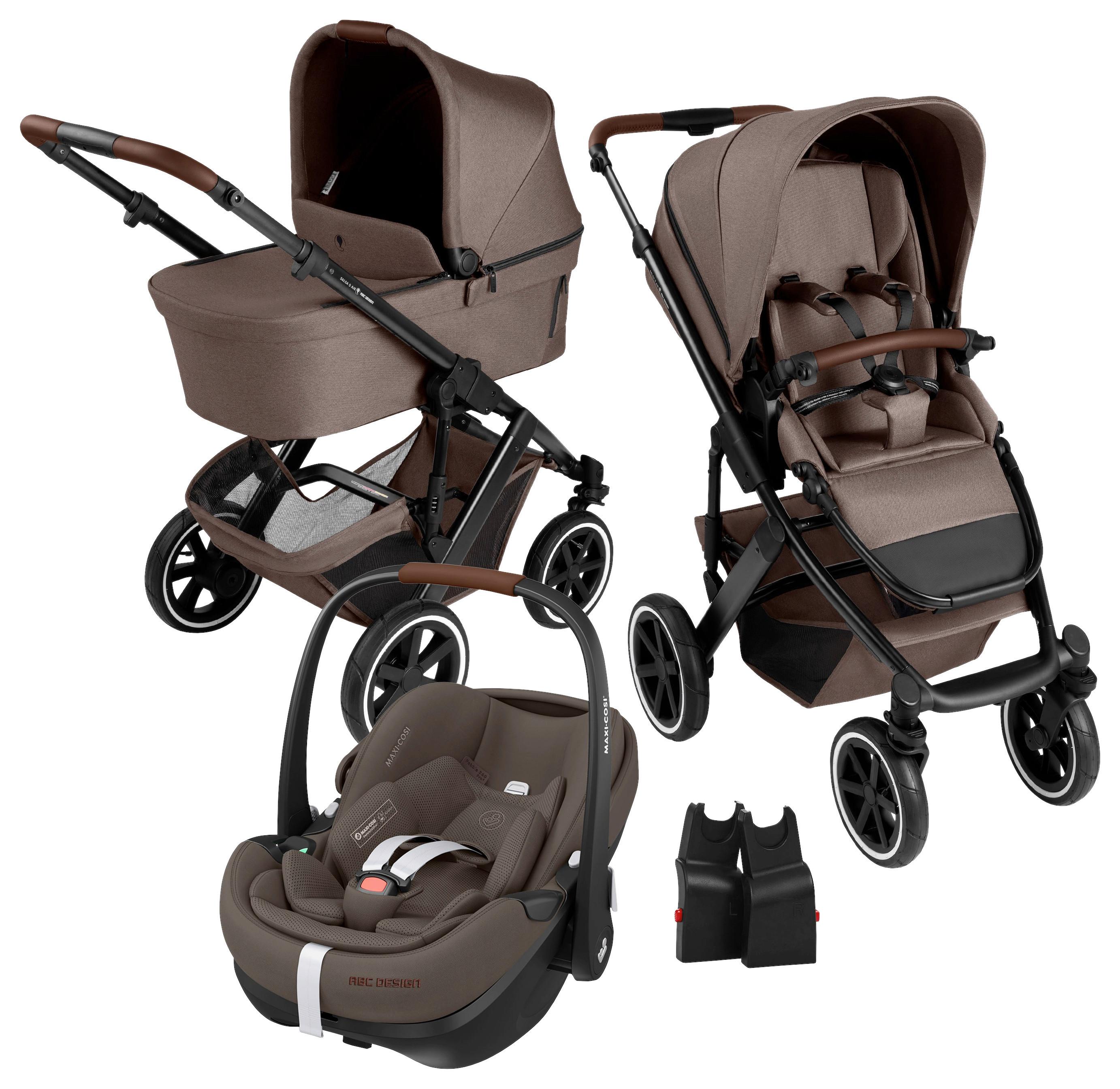WÓZEK DZIECIĘCY - ZESTAW SALSA 5 AIR MAXI COSI - czarny/biały, Basics, metal/tkanina (95,5/63/118cm) - ABC Design