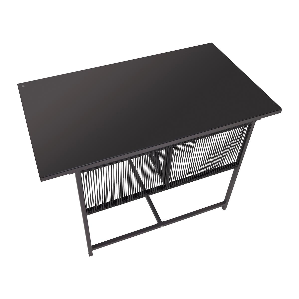 Balkonska Garnitura Stella, Temno Siva, Črna, Jeklo - temno siva/siva, Moderno, kovina/umetna masa - Bessagi Garden