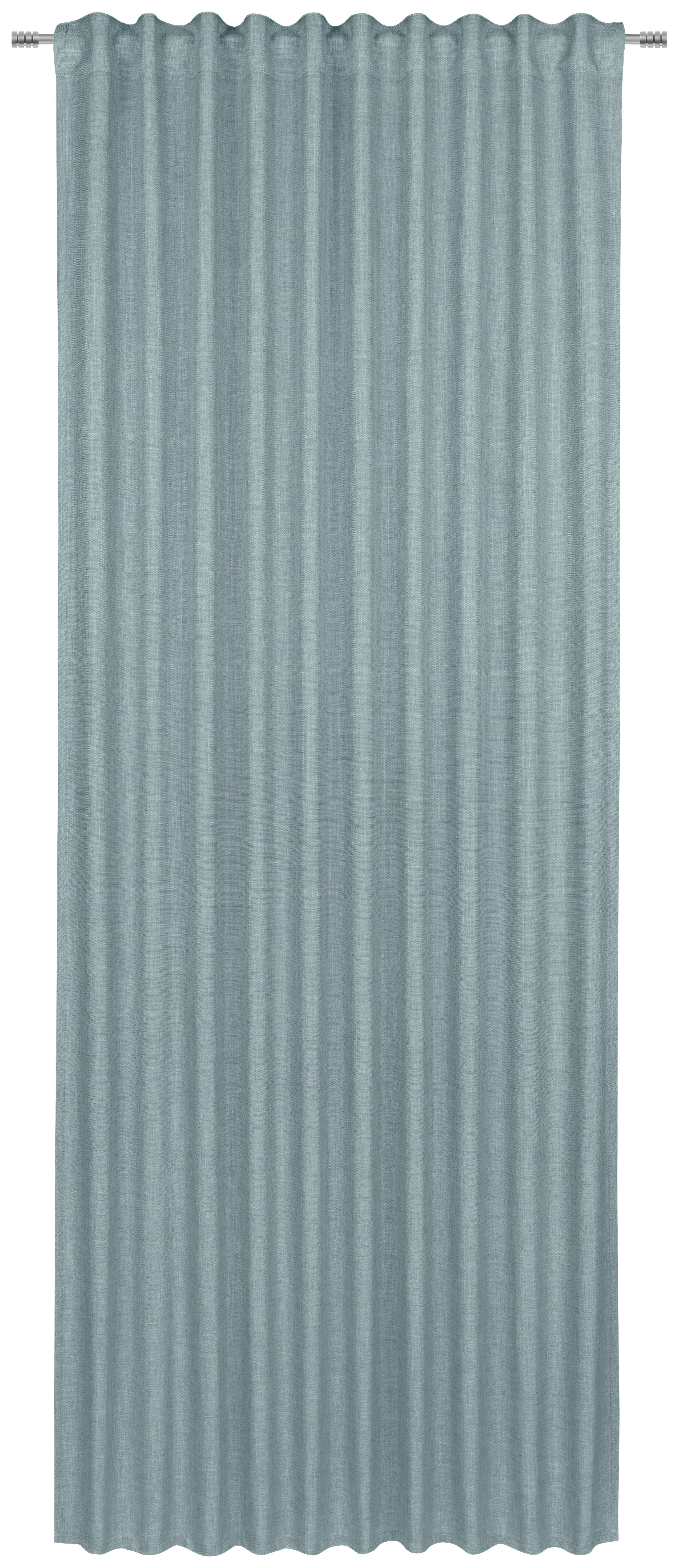 ZASŁONA GOTOWA FREDDY - szaroniebieski, Basics, tkanina (140/245cm) - Boxxx
