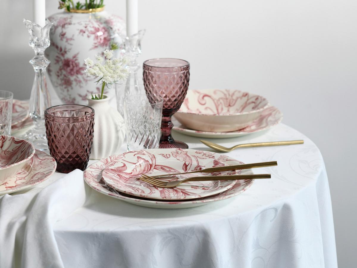 Kombiservice Venecia Weiß/Altrosa, 18-teilig - Altrosa/Weiß, Basics, Keramik (31/30/32cm) - Creatable