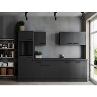 Kuhinjski Blok Brez Aparatov Oliver, 280cm - temno siva/siva, Design, kovina/leseni material (280cm) - Respekta