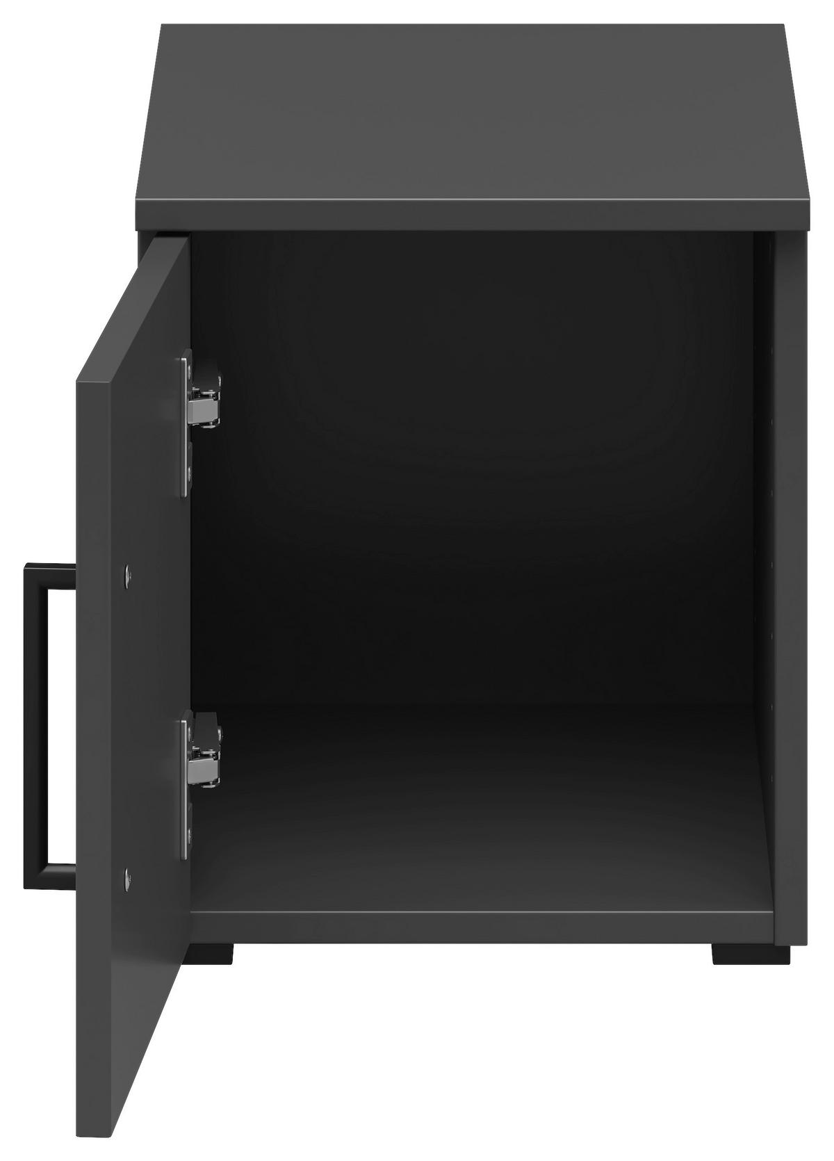 Aufsatzschrank Multistauraum Graphitfarben - Graphitfarben/Schwarz, MODERN, Holzwerkstoff/Kunststoff (30/35/40cm) - Mömax