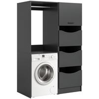 Omara Za Pralni Stroj Free, Antracit - antracit, Basics, leseni material (126/195/68cm) - MID.YOU