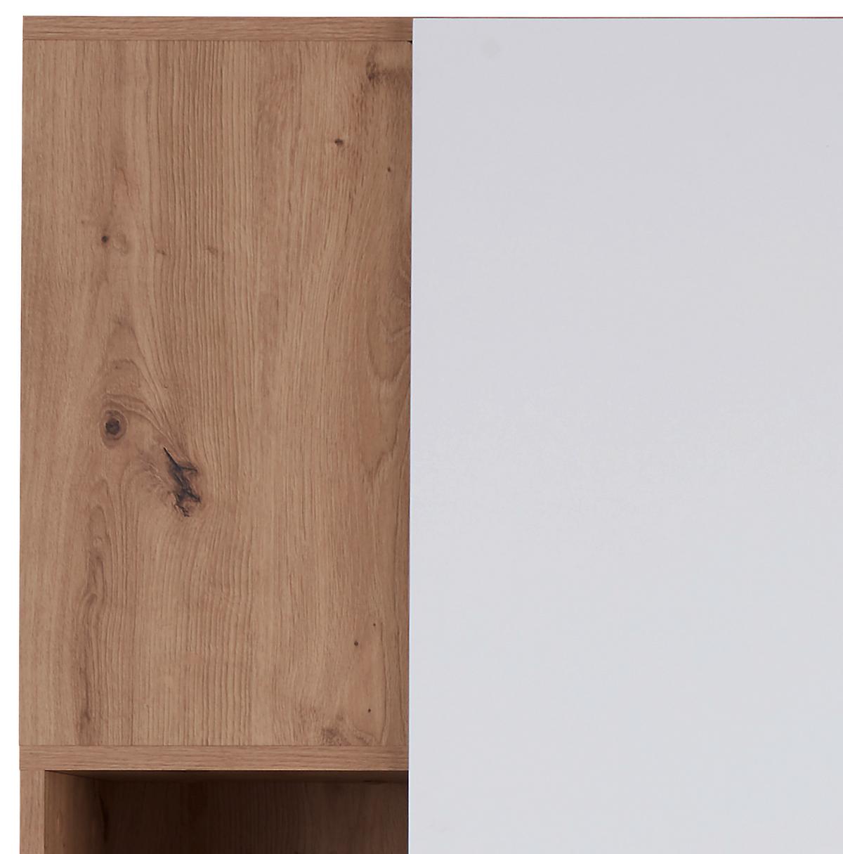 Ormar Kutni Box - bijela/hrast Artisan, Moderno, drvni materijal (120/205/150cm) - Modern Living