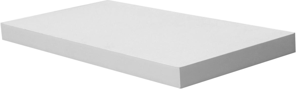 Poliță de perete Simple - alb, Modern, material pe bază de lemn (80/3,8/23,5cm) - Modern Living