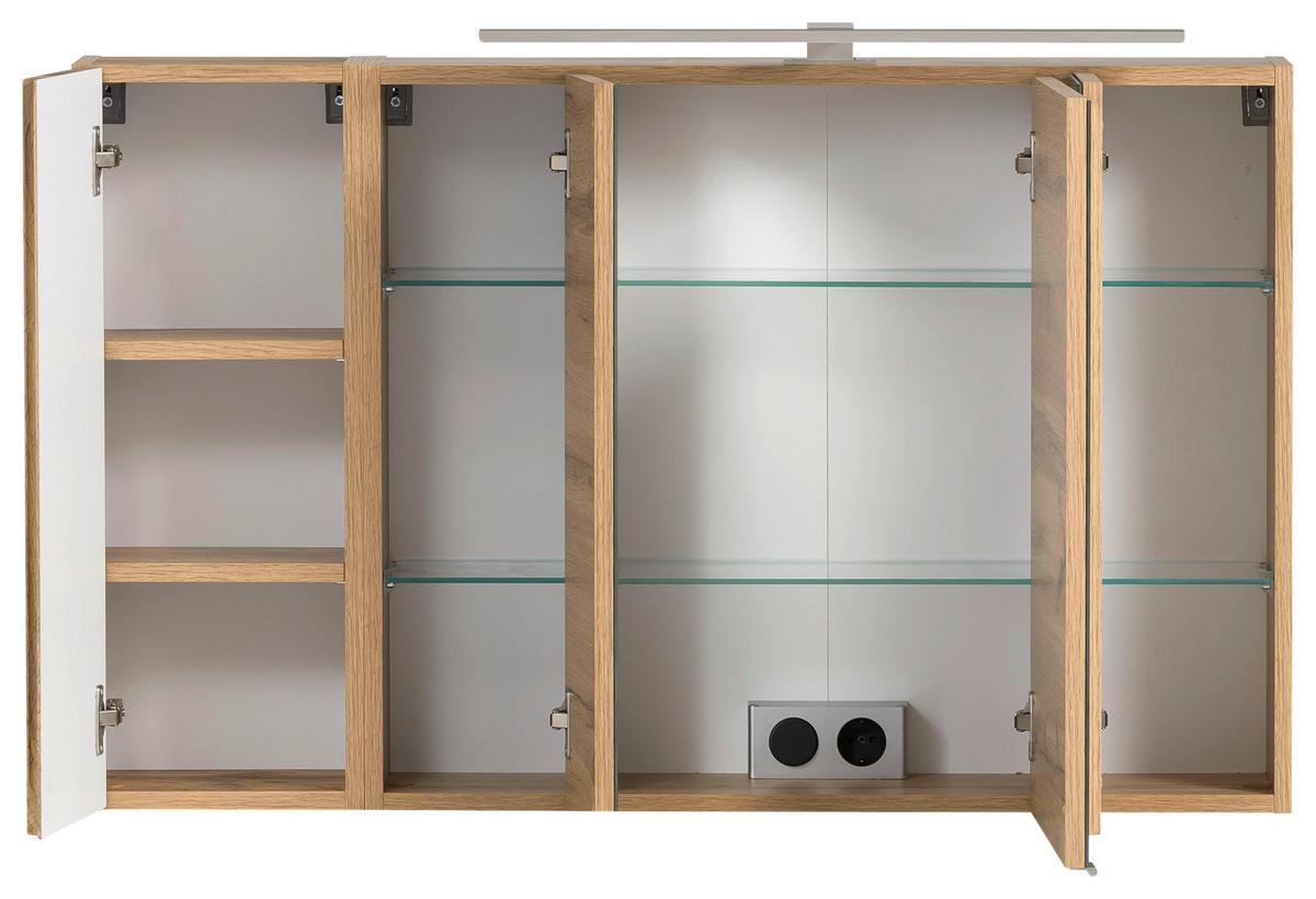 Spiegelschrank Varese ca. 105x64 cm Eiche Wotan - MODERN, Glas/Holzwerkstoff (105/64/20cm) - Held