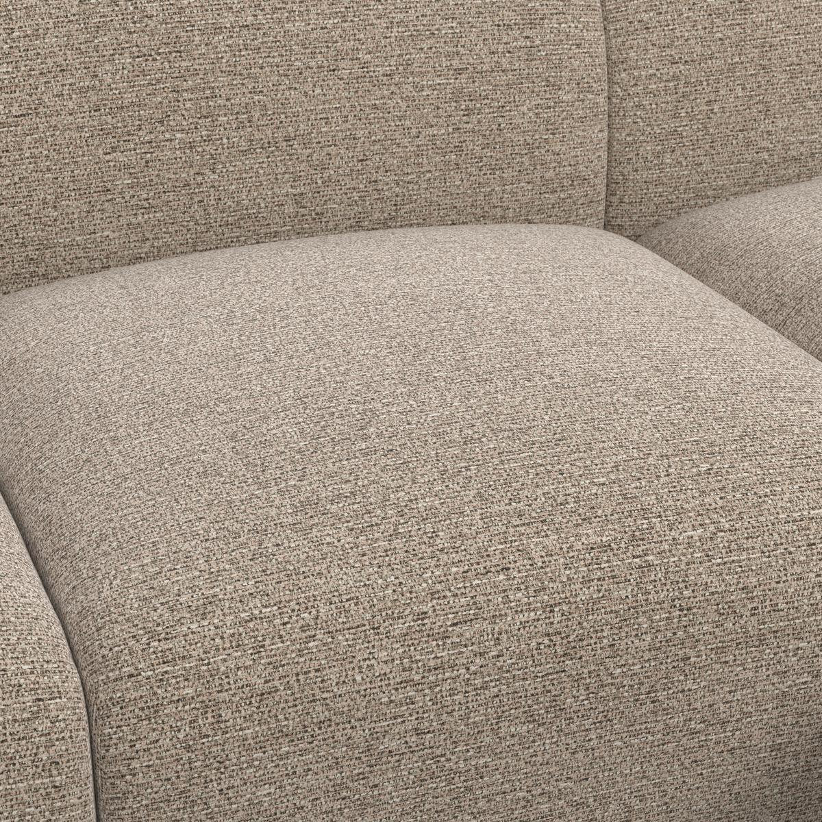 Wohnlandschaft Marlo Chenille Braun - Schwarz/Braun, MODERN, Holz/Kunststoff (263/66/162cm) - Bessagi Home
