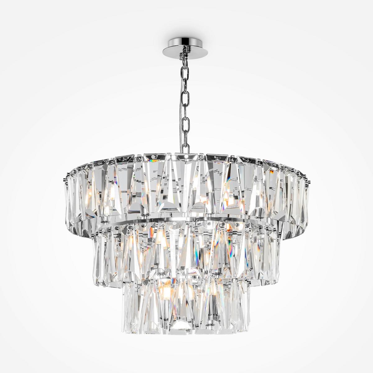PENDELLEUCHTE PUNTES - Chromfarben, Trend, Metall (77/50/77cm) - MAYTONI