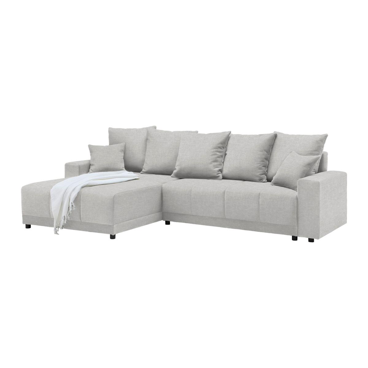 Ecksofa Alatri Hellgrau - Hellgrau/Schwarz, MODERN, Kunststoff/Textil (289/90/176cm) - Based