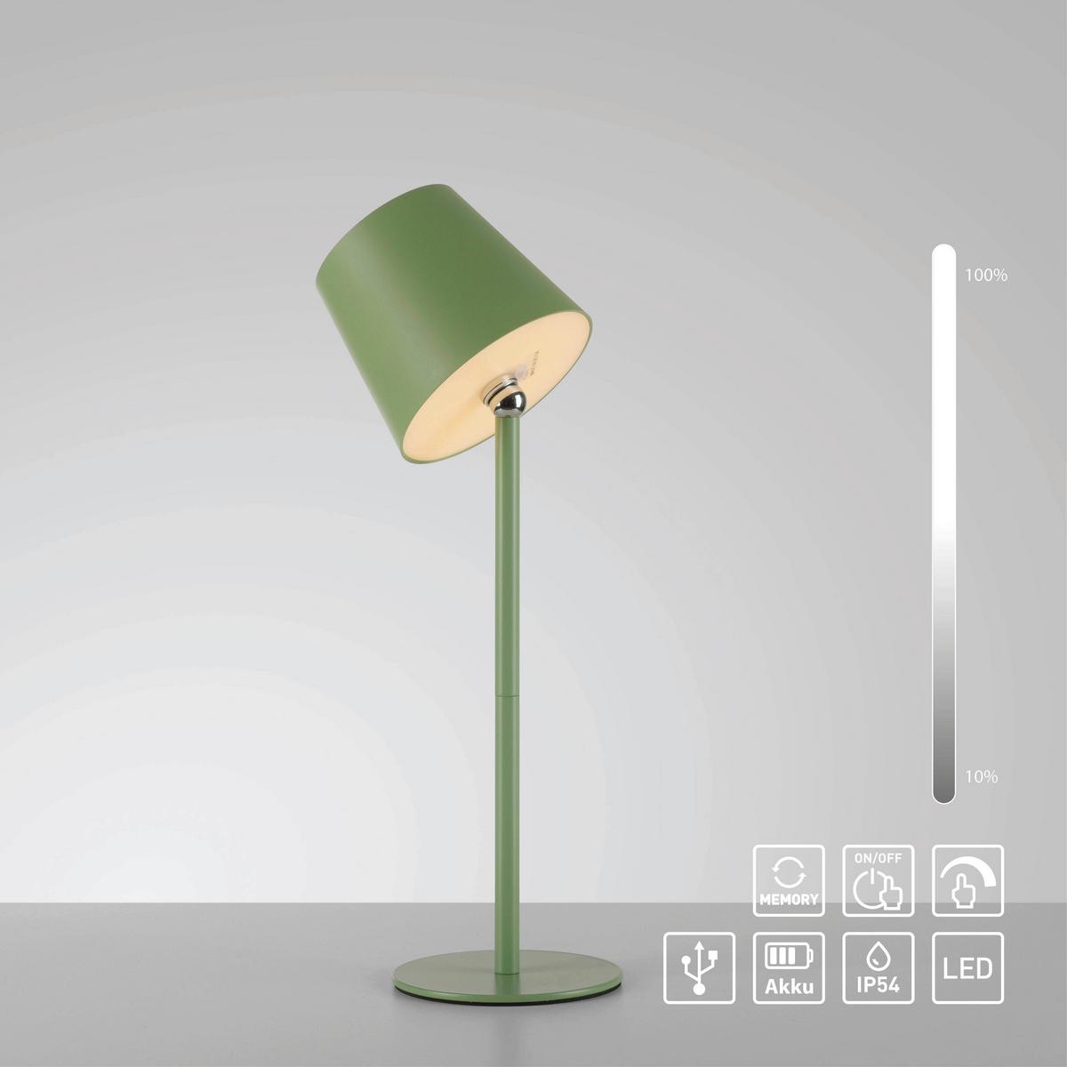 LAMPA STOŁOWA LED 19251-43 BOTERIA - zielony, Modern, tworzywo sztuczne/metal (11/11/37cm)