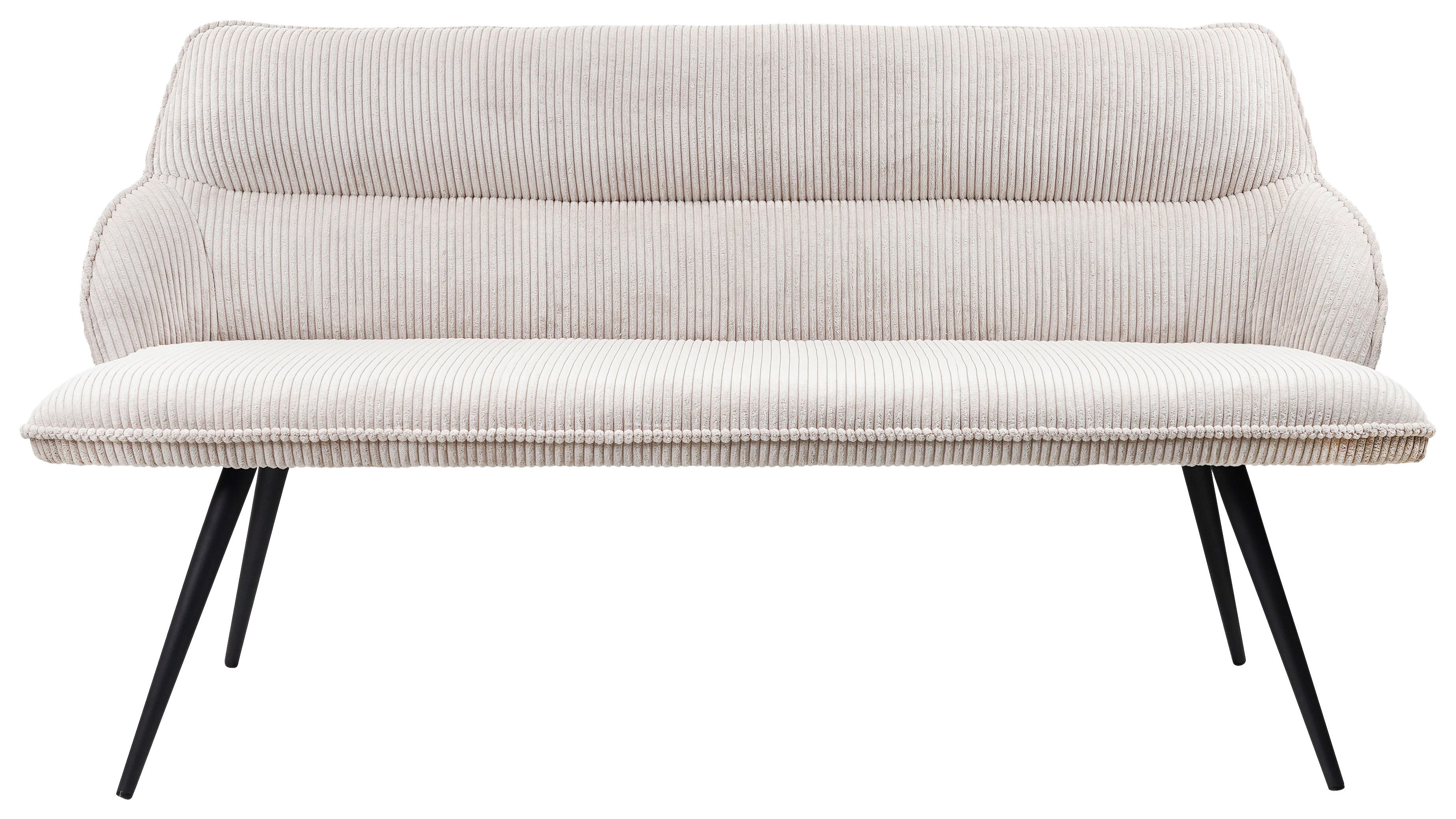 Klop Bursa, Bež - črna/bež, Moderno, kovina/tekstil (163/85/67cm) - Modern Living