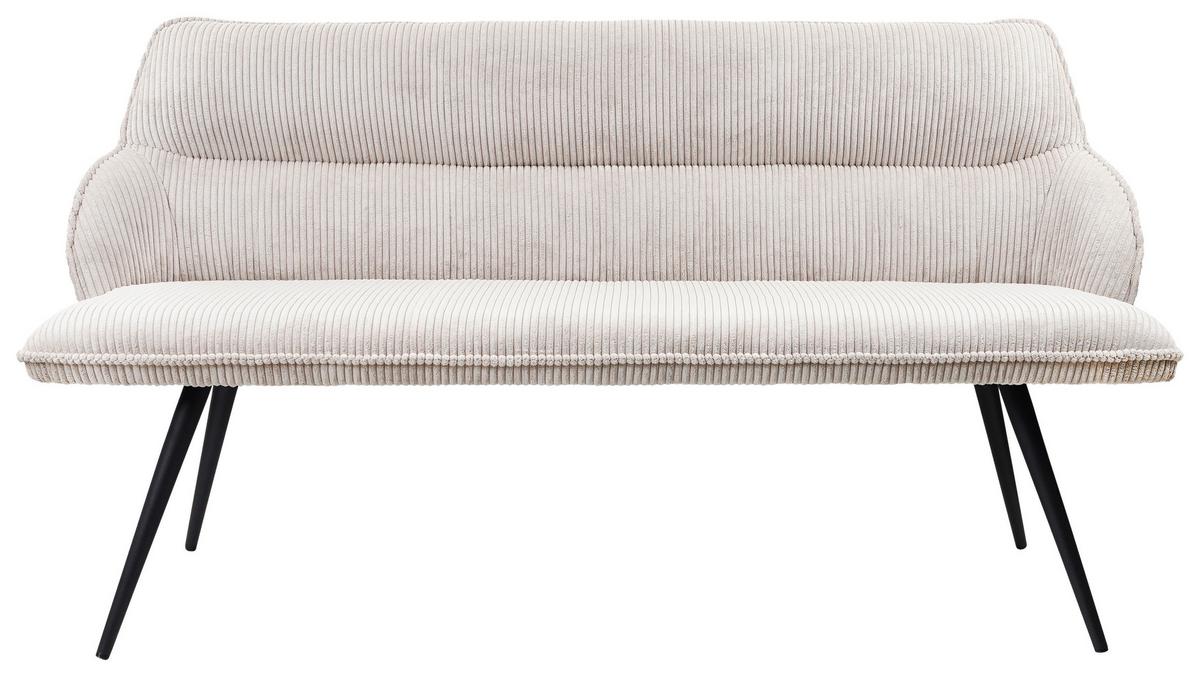 Klop Bursa, Bež - črna/bež, Moderno, kovina/tekstil (163/85/67cm) - Modern Living