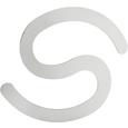 Raffhalter S-form in Silber aus Metall - Silberfarben, Metall (16/17cm) - MÖMAX modern living