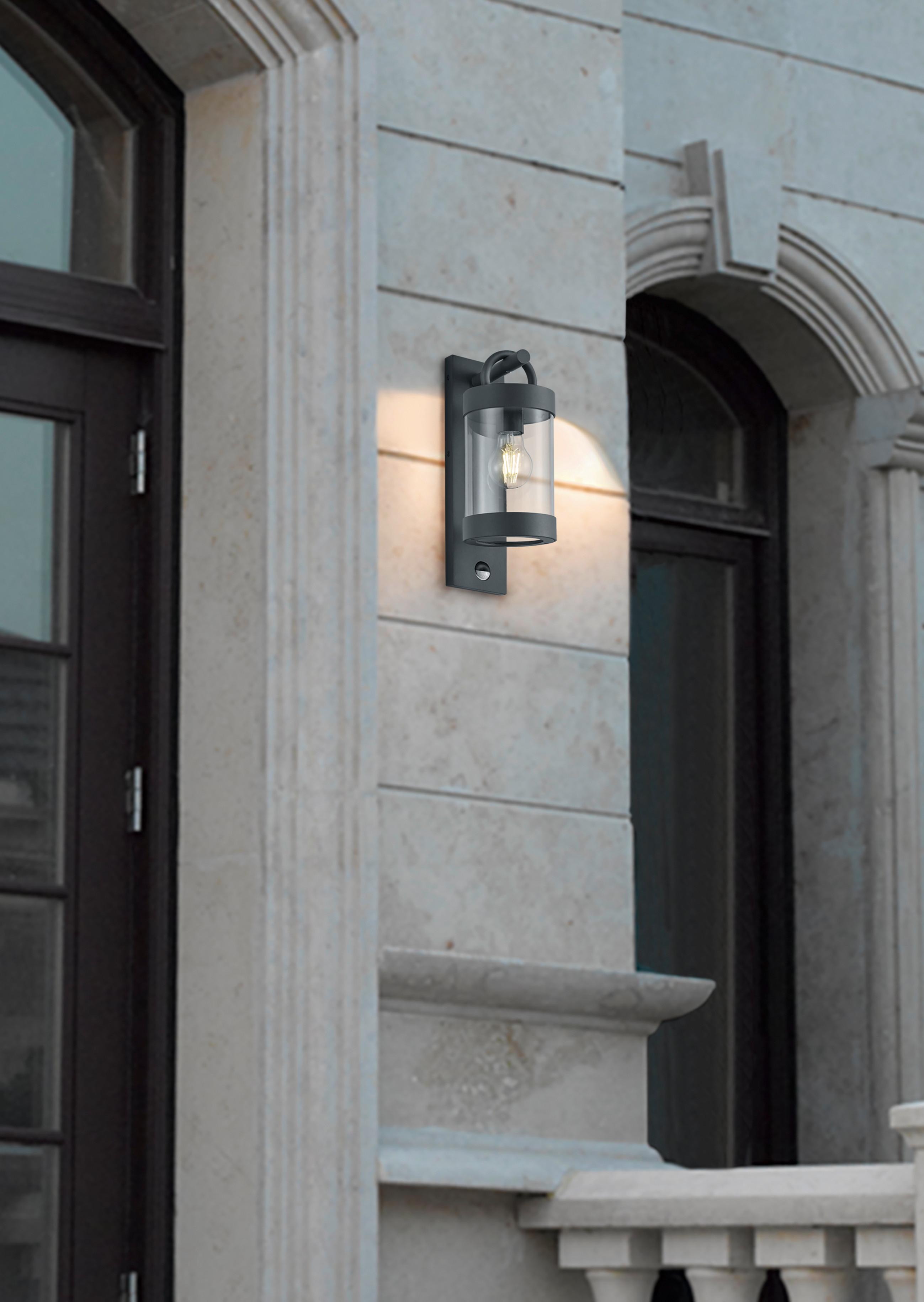 Außenwandleuchte Sambesi in Anthrazit max. 28 Watt - Anthrazit, Basics, Metall (12,5/33/18,6cm) - Trio Leuchten